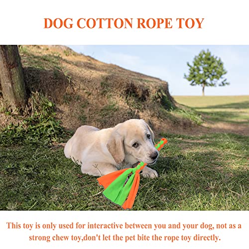 ASOCEA 3 Pack Dog Rope Toys Dog Flirt Pole Replacement Toys Pet Interactive Cotton Chew Toys Chase and Tug for Small Medium Dogs Puppies Breed Chewers … - color: Green+Yellow