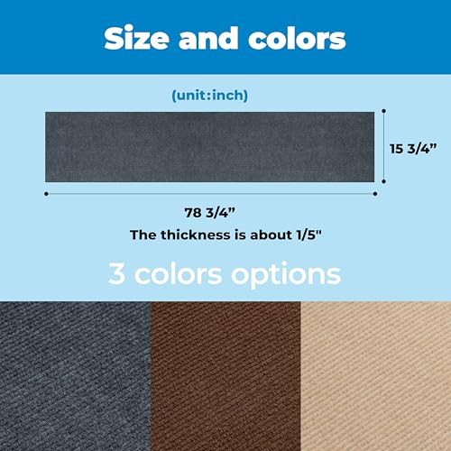 Best Pet Supplies Catify Cat Scratcher, Fun Interactive Scratchers, Posts, Poles, Claw Safe, Furniture Saver Indoor Play Support Natural Cat Behaviors Heavy Duty - Gray, 78.7 x 15.8 - color: Gray Mat - 78.7 x 15.8"
