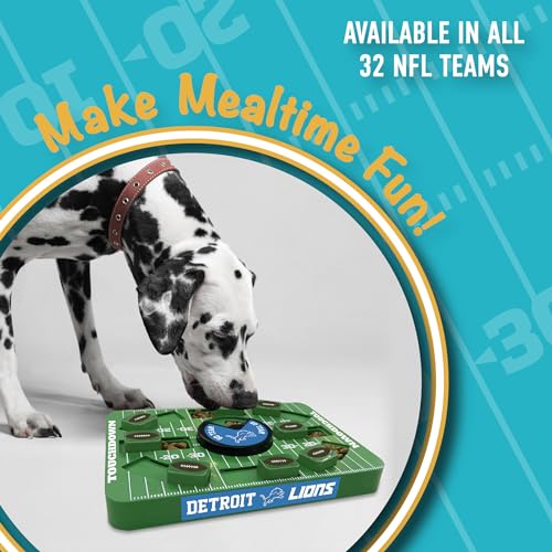 Pets First NFL Detroit Lions Large Puzzle Toy, Dog Puzzle Treat Toy, New Large Size, Interactive Dog Treat Toy, Dog Slow Feeding Toy - color: DETROIT LIONS, size: Large
