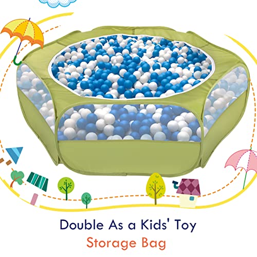 Pawaboo Small Animals Playpen, Waterproof Small Pet Cage Tent with Zippered Cover, Portable Outdoor Yard Fence with 3 Metal Rod for Chick/Kitten/Puppy/Guinea Pig/Rabbits/Hamster/Chinchillas,Green - color: A-Green