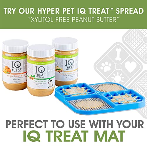 Hyper Pet IQ Treat Lick Mat for Dogs & Cats | Dog & Cat Slow Feeder & Enrichment Toy | Made in USA - color: Blue/Grey, size: Medium