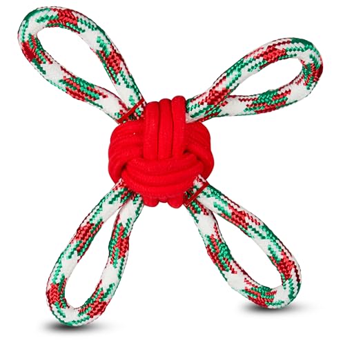 Bow Wow Pet Holiday Knotted Rope Dog Tug Toy