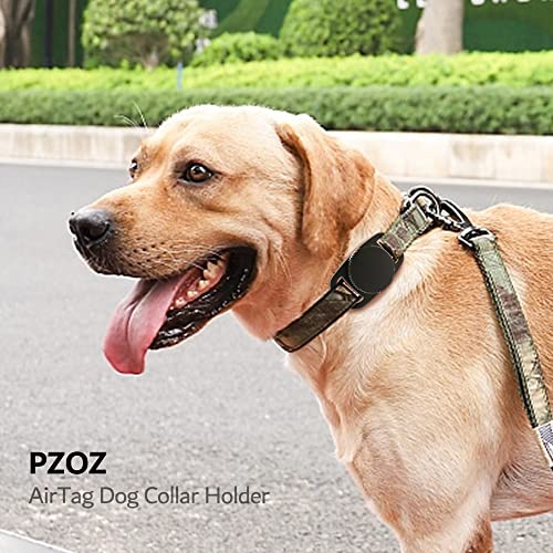 PZOZ Waterproof Case Dog Collar Holder (2 Pack) for Apple AirTag Gen 1/2, Plastic & Silicone Pet Collar Case Anti-Lost Air Tag Cover Holder for Cat Dog GPS Tracker