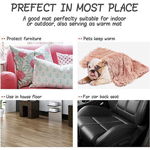 N+A Fluffy Pet Dog Blankets Soft Warm Fleece Throw Puppy Blanket Washable Plush Faux Fur Sleep Mat for Dog Cat Bed Couch Sofa Car (Small (14" x 22"), Dark Grey) - color: Dark Grey, size: Small (14" x 22")