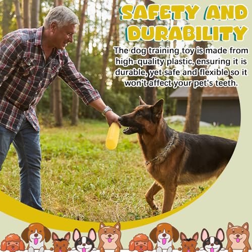 Blueweenly 4 Pcs Dog Bumper Toy for Water Retrieving Plastic Puppy Training Dummy Dog Float Toy Lightweight for Float on The Water Pool Outdoor Training Hunting Fetching (Yellow) - color: Yellow