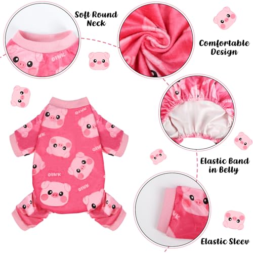 Dog Pajamas Soft Lightweight Dog Onesies Outfit Clothes for Small Medium Large Puppy Pjs for Pet Boys Girls Dogs Cats - size: M (Back: 9",Chest: 13.7", 5-8lbs)