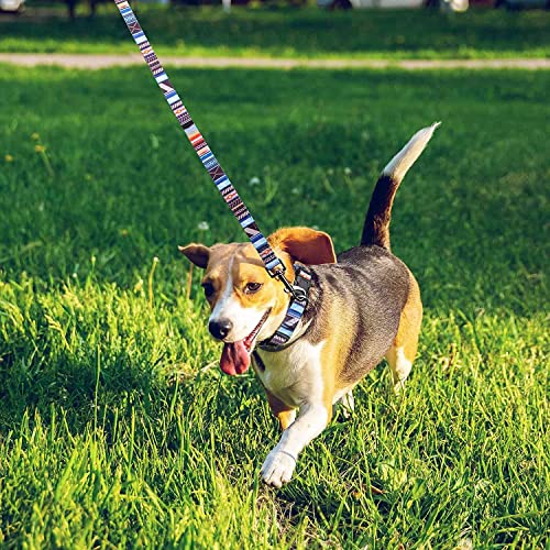 Roses&Poetry Dog Collar with Colourful Stripe Patterns, Adjustable Durable Puppy Collars for Small Medium Large Dogs (Stripe-XS) - color: Blue-stripe, size: XS