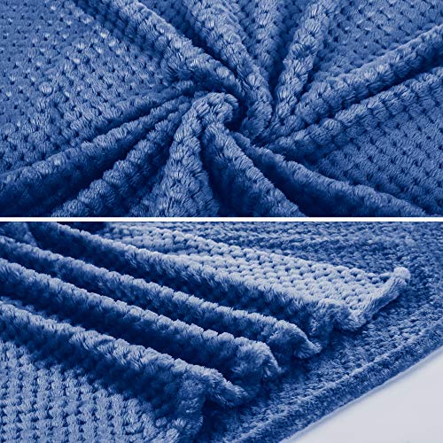 Dog Blanket,Soft Fuzzy Blankets for Puppy, Medium Premium Fluffy Blankets Plush Fleece Throw Dog Bed, Couch, Sofa, Reversible Travel Warm Covers - color: Blue, size: M(30x40 inches)