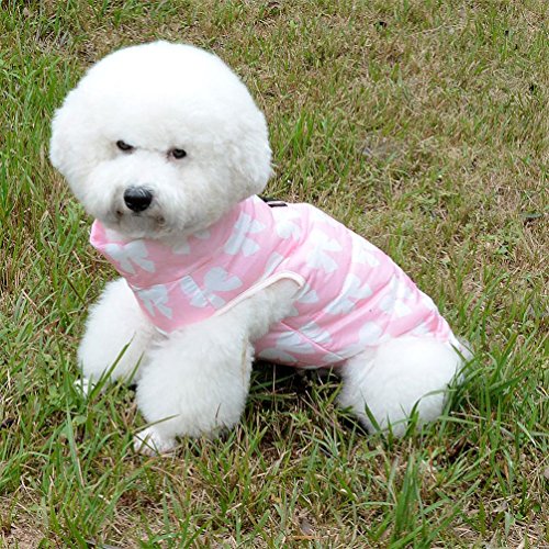 New Various Pet Cat Dog Soft Padded Vest Harness Small Dog Clothes Pink Bow XS, Model: BFL049-Pink-XS - color: Pink Bow, size: XS(chest 11.0" back 9.0")