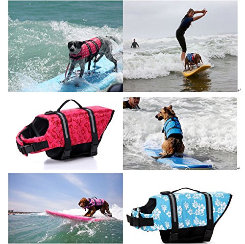TESOON Adjustable Dog Life Jacket Reflective Quick Release - color: Orange, size: Small