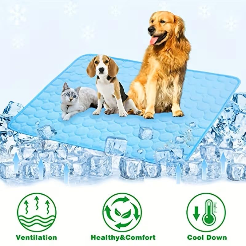 1pcs Dog Bed Cover Pet Blanket for Furniture Bed Couch Sofa Reversible, Breathable, Washable Pet Blankets, Dog Cooling Mat, Blue, 70 * 55cm - color: Blue, size: 70*55cm