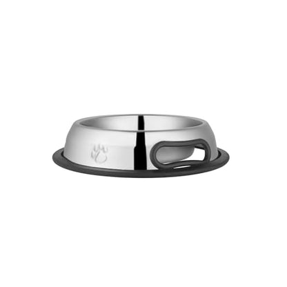 Jeffers Pet Embossed No Tip Anti-Skid Stainless Steel Pet Bowls for Dogs, Cats, Puppies, Kittens – Rubber Base, Food and Water Feeding Dish for Home, Travel, Camping, Kennels -24 oz (1.5 Pints) - size: 24 oz (1.5 Pints)