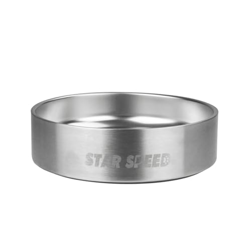 StarSpeed 24oz Stainless Steel Dog Bowls with Rubber Bottom Non-Slip Double Wall Metal Outdoor Dog Food and Water Bowls Weighted Insulated Pet Feeding Bowl for Small,Medium Sized Dogs or Cats - color: Silver, size: 24oz