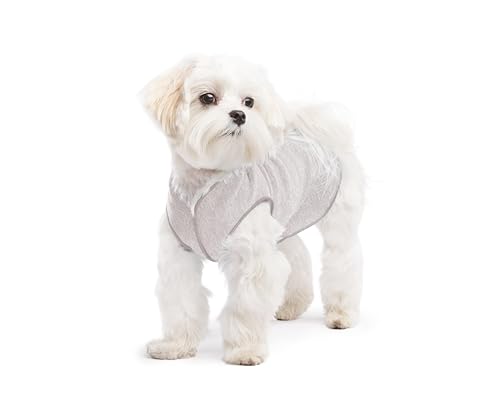 Goldpaw Dog Sun Shirt with UV Protection - Lightweight, Cooling Sun Protection Clothing for Small Dogs - Reduce Heat Absorption - Made in the USA - Machine Washable - Pebble Grey - Size 8 - color: Pebble Grey, size: 8