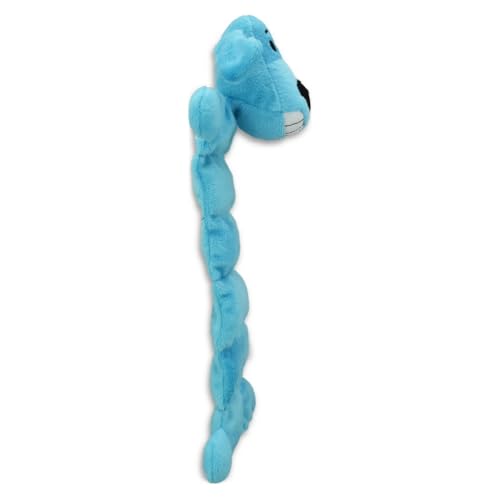 Smiling Loofa Mat Plush Dog Toy, 12 inch Long with 13 Squeakers, Cute Soft Squeaky Toy for Medium, Small, Large Dogs and Puppies, Indoor Fetch and Tug Play