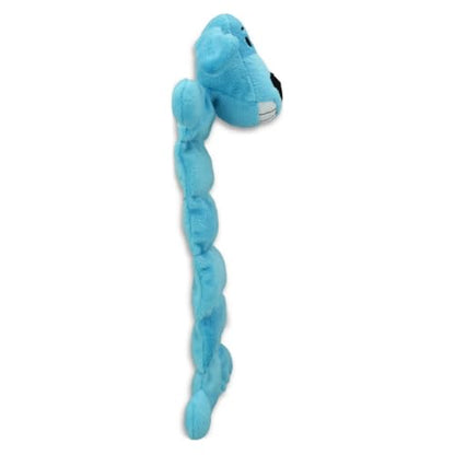 Smiling Loofa Mat Plush Dog Toy, 12 inch Long with 13 Squeakers, Cute Soft Squeaky Toy for Medium, Small, Large Dogs and Puppies, Indoor Fetch and Tug Play