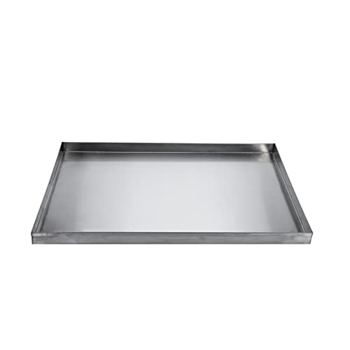 35.7 x 23.4 Stainless Steel Replacement Pan for Dog Crate, Floor Pan for Feeding Bowl Leakproof Chew-Proof and Crack-Proof - size: 35.7"x23.4"