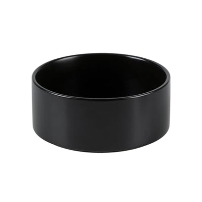 Havniva 6.1” Ceramic Dog Bowls, Dog Food and Water Bowl for Small & Medium Dogs, Durable Dog Water Bowl with Non-Slip Rubber Base Large Capacity Pet Feeding Bowl - color: Matte Black, size: 6.1 Inch