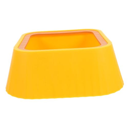 Toddmomy Spill Cat Water Bowl Floating PET Water Dispenser Splash Proof Yellow PET Bowl for Drinking - color: Yellow