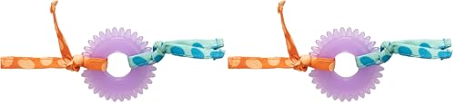Catstages Kitty Chew Wheel, Dental Cat Toy with Catnip Oil, Teeth Cleaning, Healthy Chewing, Boredom Relief, Kicking & Batting for Kittens and Adult Cats, Purple (Pack of 2) - color: Chew Wheel, size: One-Size (Pack of 2)