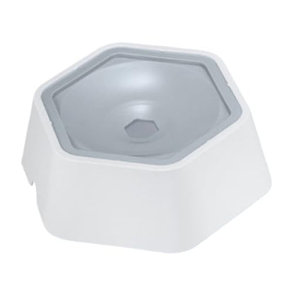 Splash Guard Water Bowl – Floating Disc Feeder, Stable Base Construction, Moisture Control | Cat Dog Hydration Accessory for Floors Furniture Protection - color: Gray