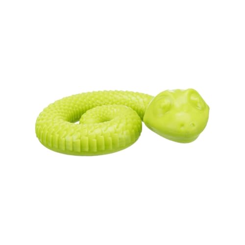 Trixie Snack Coiled Snake Dog Puzzle Toy for Dogs, Dog Enrichment Toy, Interactive Chew Toy, Treat Dispenser, 7" (18cm) - style: Rolled up