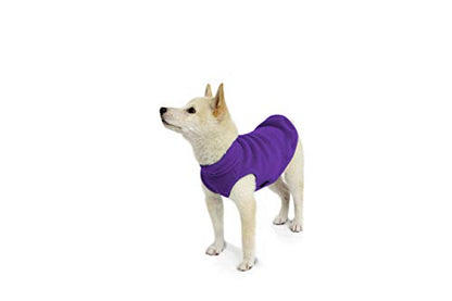 Gooby - Stretch Fleece Vest, Pullover Fleece Vest Jacket Sweater for Dogs, Violet, X-Small - color: Violet, size: X-Small Length (7")