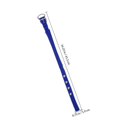 Pet Collar Adjustable Soft Polyester Foam Padding Alloy Buckle Small Blue Neck Strap for Cats and Dogs Kitten Accessories