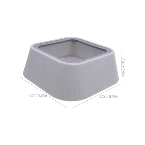 No Spill Floating Water Bowl for Pets Durable Cat Water Feeder and Dog Drinking Bowl Keeps Pets Faces Dry Encourages Hydration for Cats and Dogs Gray