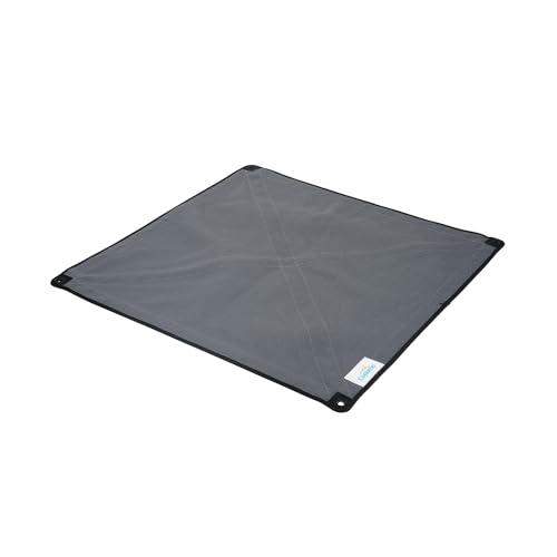 Coolaroo On The Go Cooling Elevated Dog Bed Replacement Cover, Portable for Travel & Camping, Collapsible for Storage, Medium, Steel Grey - size: Medium