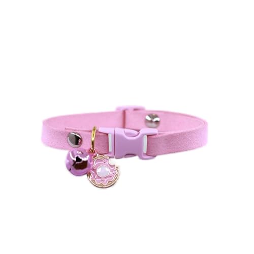 Pink Puppy Collar with Bell, XXS Dog Collar Girls, Cute Cat Collars with Bell for XXS Xs Small Tiny Female Dogs Pet Kitten Animal, XXSmall - color: Pink