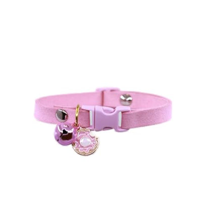 Pink Puppy Collar with Bell, XXS Dog Collar Girls, Cute Cat Collars with Bell for XXS Xs Small Tiny Female Dogs Pet Kitten Animal, XXSmall - color: Pink