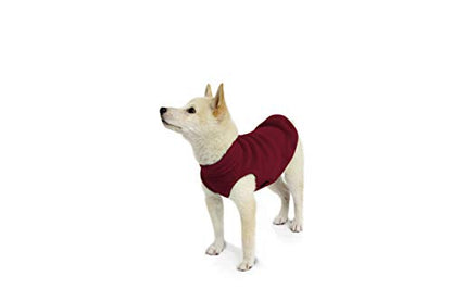 Gooby Stretch Fleece Vest Dog Sweater - Burgundy, X-Small - Warm Pullover Super Stretchy Fleece Dog Jacket for Small to Large Dogs - color: Burgundy, size: X-Small Length (7")