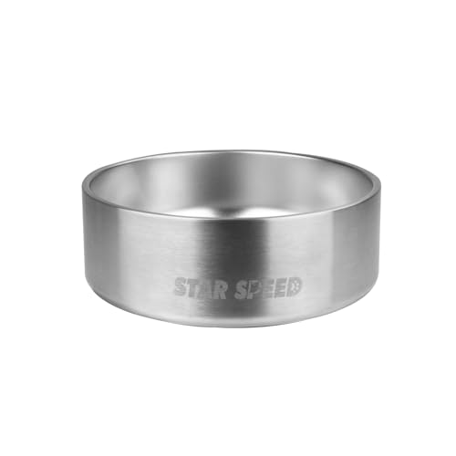 StarSpeed 42oz Stainless Steel Dog Bowls with Rubber Bottom Non-Slip Double Wall Metal Outdoor Dog Food and Water Bowls Weighted Insulated Pet Feeding Bowl for Small,Medium Sized Dogs or Cats - color: Silver, size: 42oz