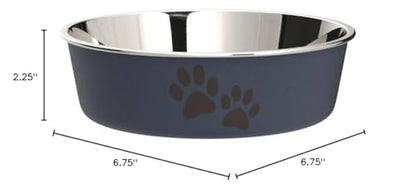 Loving Pets Bella Dog Bowls- Stainless Steel Dog & Cat Bowls - Spill Proof Dog Food Bowl, Cat Bowl, Puppy Essentials & Pet Supplies Great for Home & Travel (Medium 20-35 lbs, Blueberry) - color: Blueberry, size: Medium (20-35lbs)