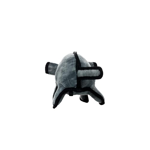 TUFFY World’s Tuffest Soft Dog Toy – Barnyard Series, Mouse Gray, Large - color: Gray/Black, size: Large