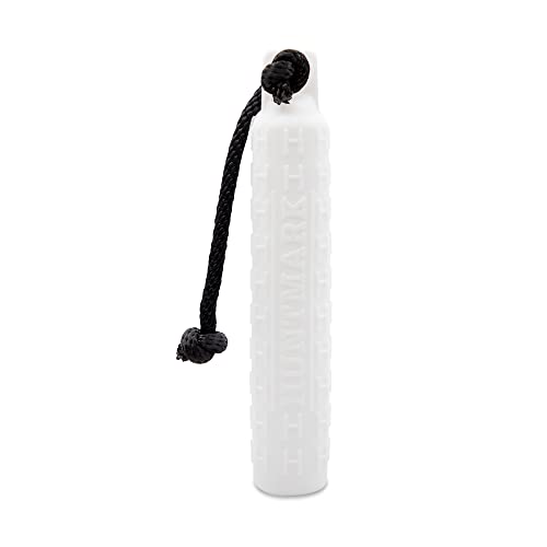 HUNTMARK Dog Bumpers – Standard Fetch Trainer for Hunting and Sporting Dogs – Puppy Training Dummy with Textured Pattern – Color-Spectrum Retrieving Bumpers – 12 x 2-inch - color: White