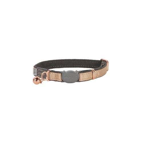 Rogz Urban Cat Collar Gold Rush with Break-Away Safety Buckle - color: Gold Rush