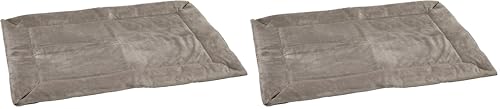 K&H Pet Products Self-Warming Crate Pad, Warming Dog Bed, Machine Washable Dog Mat, Gray X-Small 14 X 22 Inches (Pack of 2) - color: Gray, size: Extra-Small (14 in x 22 in) (Pack of 2)