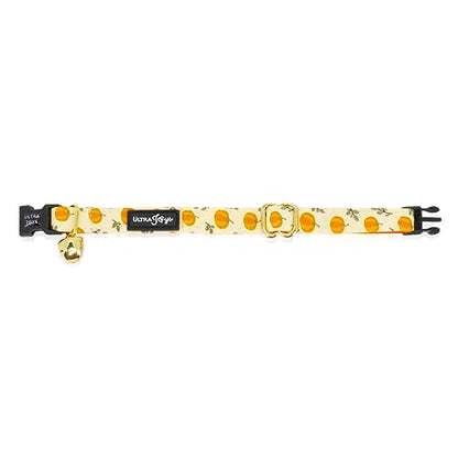 Ultra Joys Breakaway Cat Collar With Bells - For Boys & Girls, Kittens - With Bandana Pumpkin Small - color: Pumpkin-Bandana Collar, size: Small