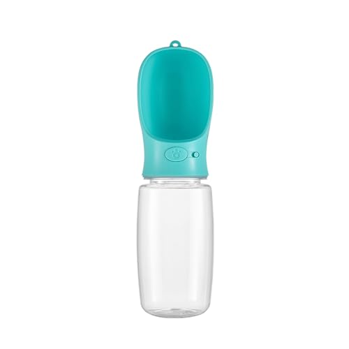 WePet Portable Dog Water Bottle, 19 OZ, Leak Proof Puppy Water Dispenser with Drinking Feeder for Pets Outdoor Walking, Hiking, Travel, Food Grade Plastic - color: #06 Aqua, size: 19 oz