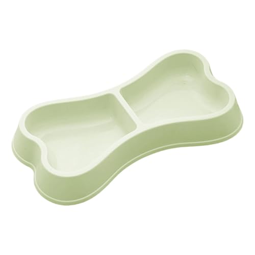 Dog Food & Water Bowls - Non Slip Tray | Feeding Station with Bowls for Food and Water, Stable Non Slip Design for Dogs, Puppies, and Kittens, Indoor Floor, Crate, Kennel, Outdoor Travel Use - color: Green