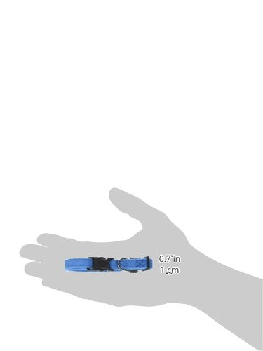 Dogline 3/8 x 7 to 11" Comfort Microfiber Soft Padded Pet Puppy Dog Collar, X-Small, Blue - color: Blue, size: W 3/8" L 7"-11"