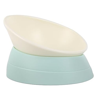 Bulldog Bowl Anti-Slip Dog Cat Dish Detachable Rubber Dog Bowl Pet Sterile Tilted Pet Feeder Slope Base (Green, 3.5 Cup (Medium/Large Dog)) - color: Green, size: 3.5 Cup ( Medium/Large Dog )