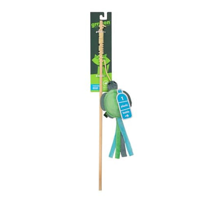 Cat Toys | Plush Turtle Teaser Cat Wand Toy | Eco Friendly Interactive Cat Toys for Indoor Cats - style: Tilly the Turtle Teaser