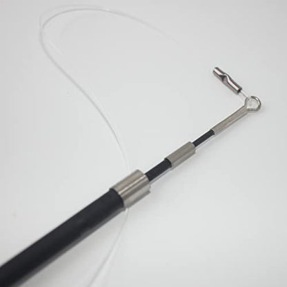 Fosrion Real Raccoon Tail Fur Cat Bites Toy with Three Section Retractable Carbon Fiber Rod (Fox Fur Piece, Tail & Fishing Rod) - color: Fox Fur Piece