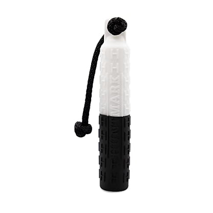 HUNTMARK Dog Bumpers – Standard Fetch Trainer for Hunting and Sporting Dogs – Puppy Training Dummy with Textured Pattern – Color-Spectrum Retrieving Bumpers – 12 x 2-inch - color: Black | White