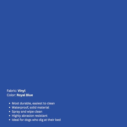 Kuranda Chewproof Elevated Dog Bed - Silver Aluminum - 50" x 36" - Heavy Duty Vinyl - Royal Blue - color: Royal, size: XX-Large