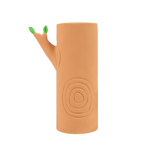 Squeaky Dog Toys for Aggressive Chewers, Brown Latex Convex Design Dog Chew Toy, Multifunctional Teeth Cleaning and Gum Massage for Small Medium and Large to Keep Busy, Chewing and Playing - color: Light brown