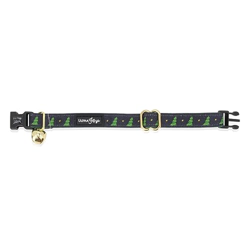 Ultra Joys Cat Collar - Breakaway with Bells for Kittens & Adults, Boy & Girl Cat Collars - Christmas Tree Small - color: Christmas Tree-Bandana Collar, size: Small